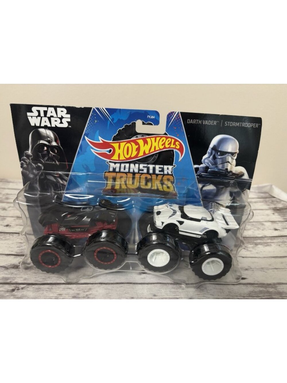 New Hot Wheels Monster Trucks Star Wars Darth Vader & Stormtrooper Demolition
